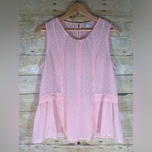 J.Crew sz 6 Sheer Pink Peplum Lightweight Blouse
